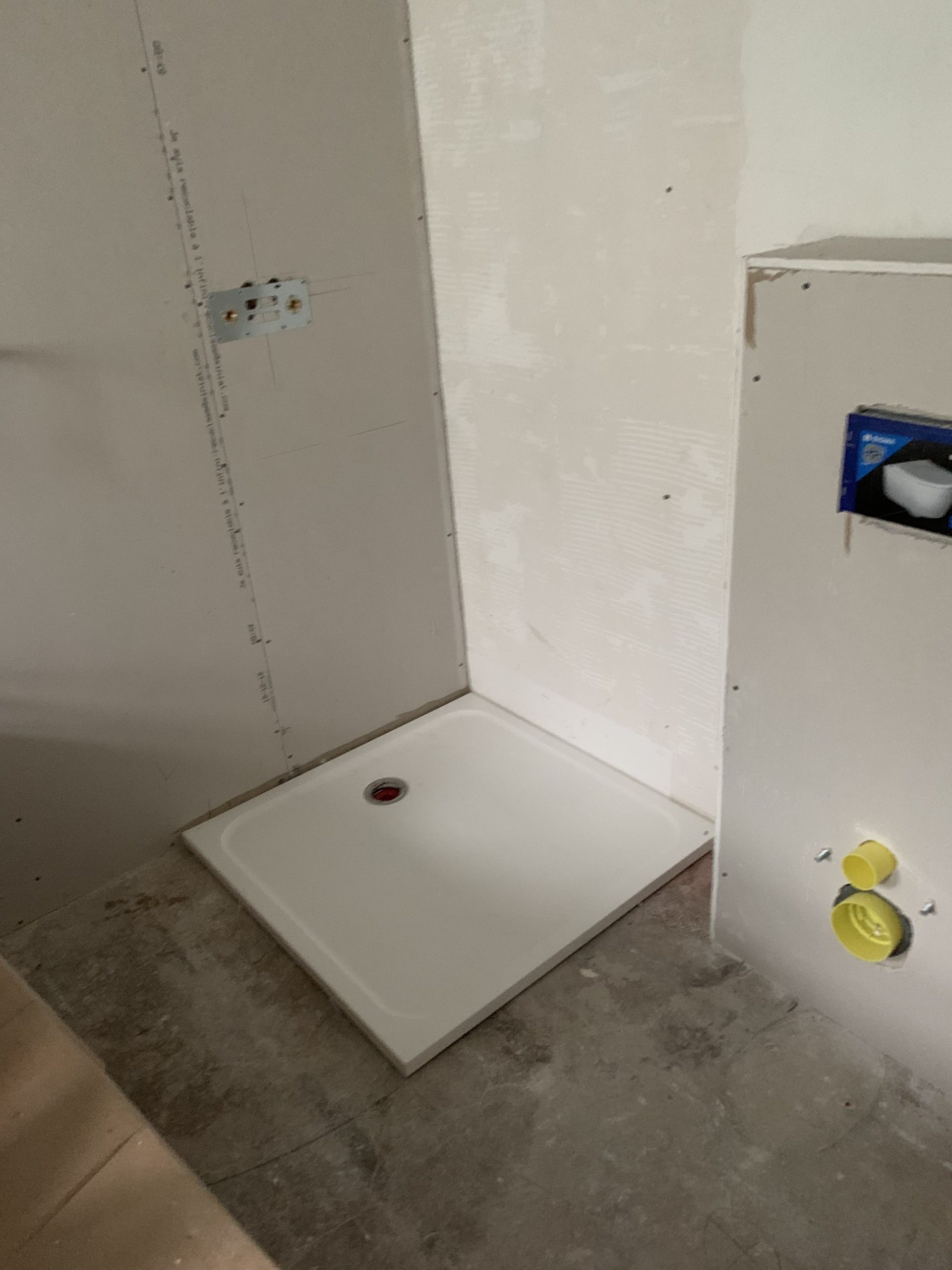 Pose Placo Angers Rénovation maison Angers - Création d'une douche - bac à douche